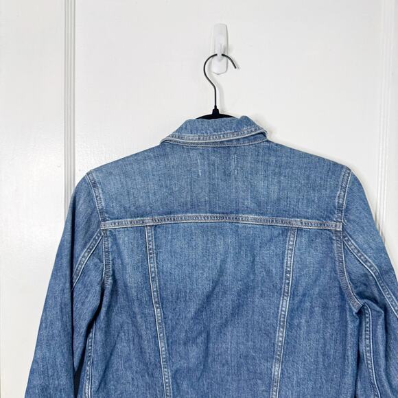 Madewell The Shrunken Stretch Jean Denim Jacket Classic Style Layering Blue S - Picture 14 of 15